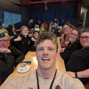 Group of people taking a selfie